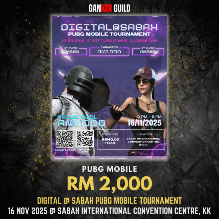 GANKER GUILD PUBG MOBILE RM 2,000 DIGITAL @ SABAH PUBG MOBILE TOURNAMENT 16 NOVEMBER 2025 @ SABAH INTERNATIONAL CONVENTION CENTRE, KK