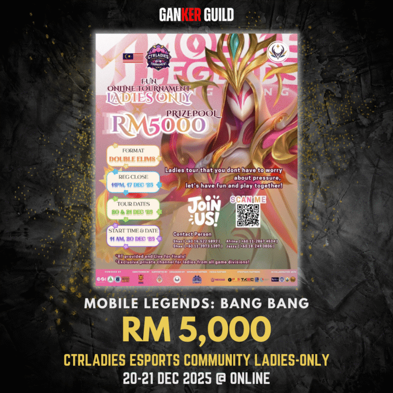 GANKER GUILD MOBILE LEGENDS BANG BANG RM 5,000 CTRLADIES ESPORTS COMMUNITY LADIES-ONLY 20-21 DECEMBER 2025 @ ONLINE