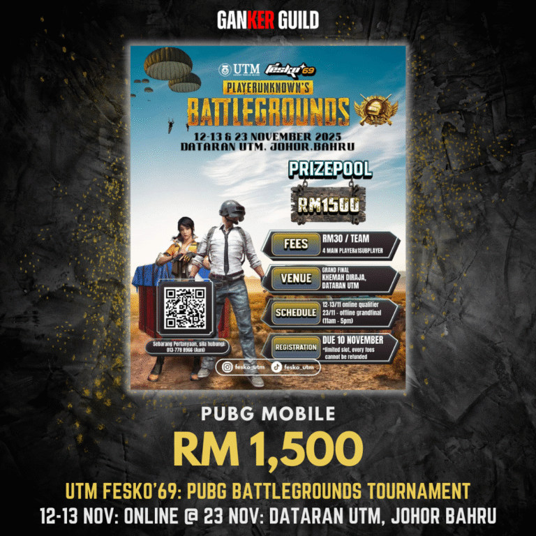 GANKER GUILD PUBG MOBILE RM 1,500 UTM FESKO'69 PUBG BATTLEGROUND