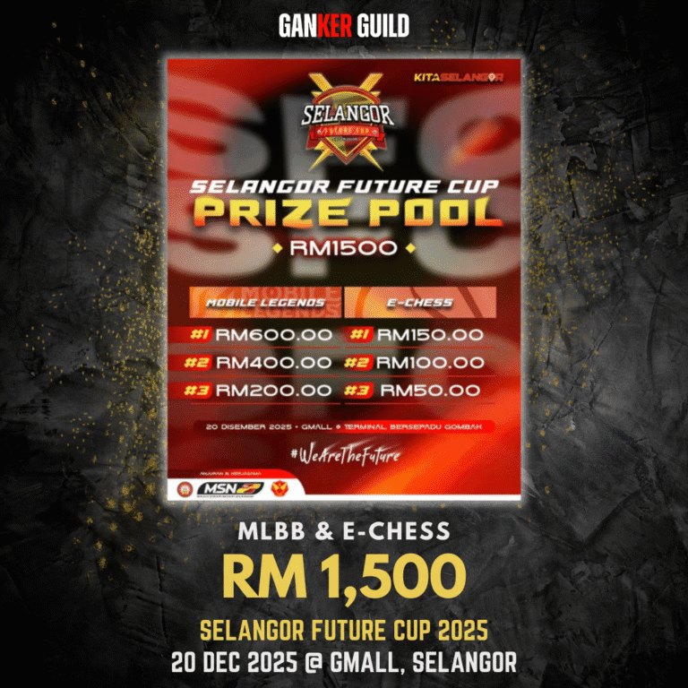 GANKER GUILD MLBB & E-CHESS RM 1,500 SELANGOR FUTURE CUP 2025 20 DEC 2025 @ GMALL, SELANGOR