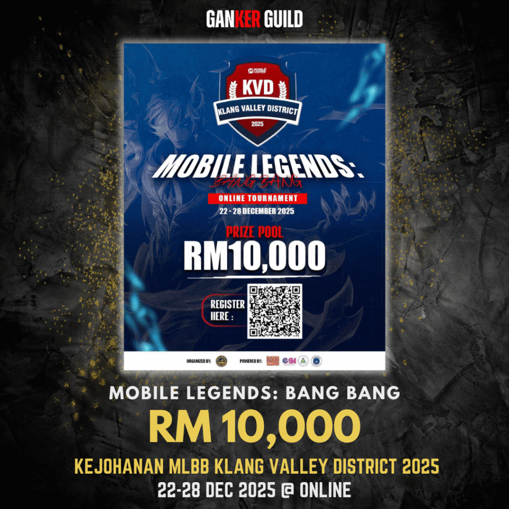 GANKER GUILD MOBILE LEGENDS BANG BANG RM 10,000 KEJOHANAN KLANG VALLEY DISTRICT 2025 22-28 DEC 2025 @ ONLINE