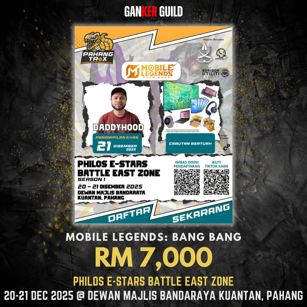 PHILOS- ESTAR BATTLE: MLBB TOURNAMENT 2025 GANKER GUILD MOBILE LEGENDS BANG BANG RM 7,000 PHILOS E-STARS BATTLE EAST ZONE 20-21 DEC 2025 @ DEWAN MAJLIS BANDARAYA KUANTAN, PAHANG