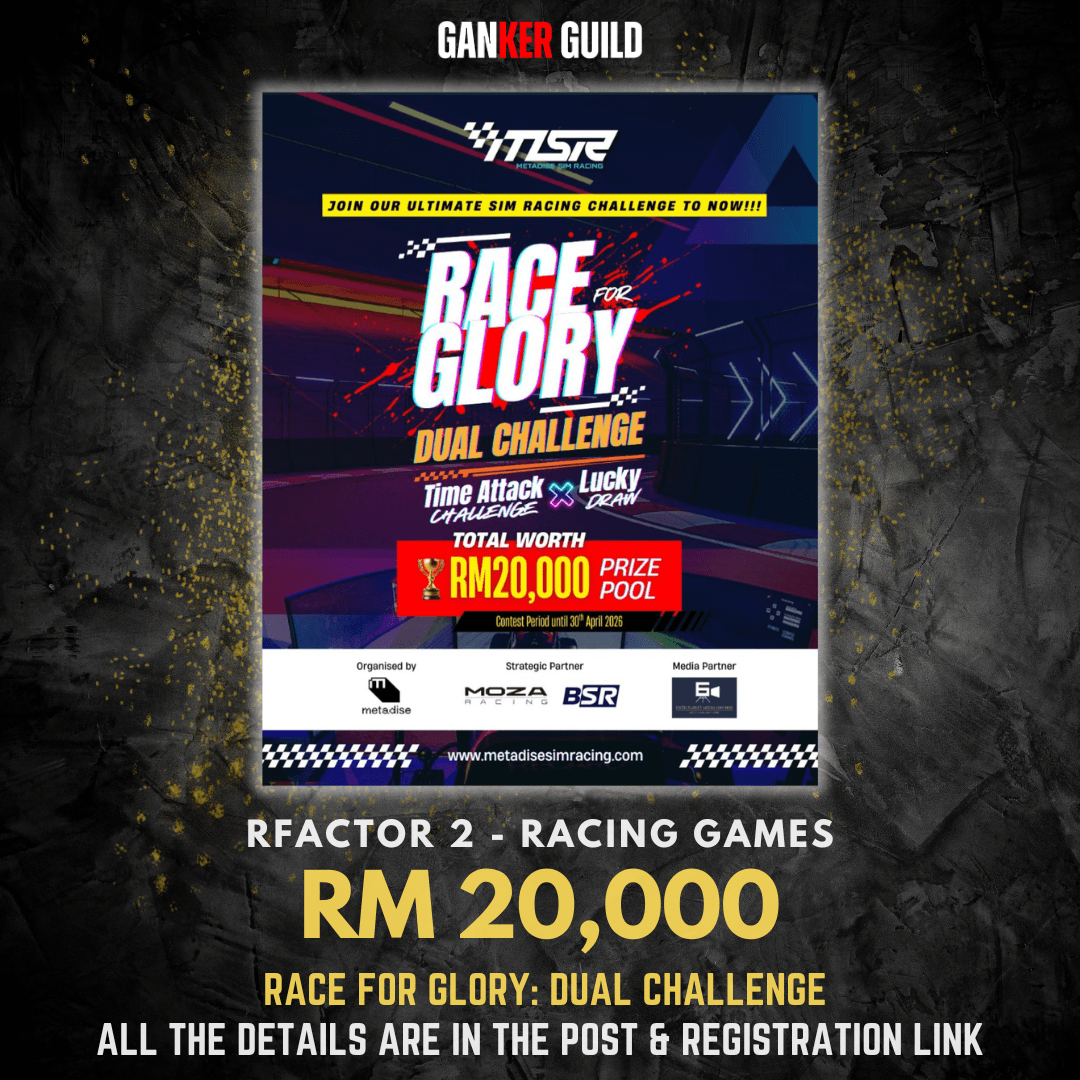 GANKER GUILD RFACTOR 2 - RACING GAMES RM 20,000 RACE FOR GLORY DUAL CHALLENGE ALL THE DETAILS ARE IN THE POST & REGISTRATION LINK