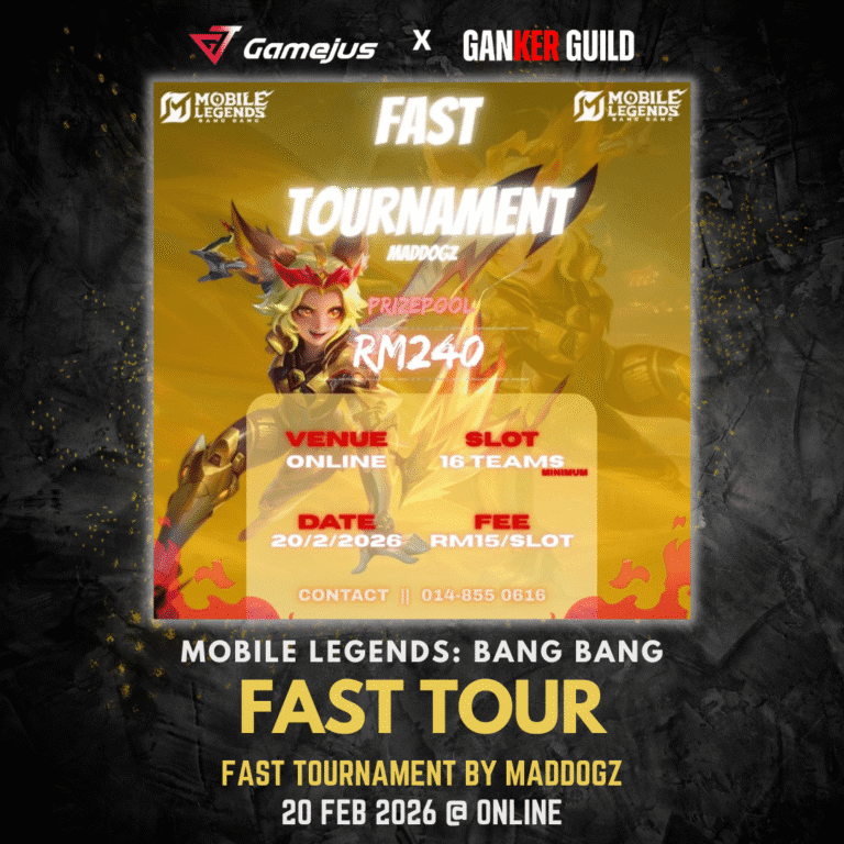 GAMEJUS X GANKER GUILD MOBILE LEGENDS BANG BANG FAST TOUR FAST TOURNAMENT BY MADDOGZ 20 FEB 2026 ONLINE