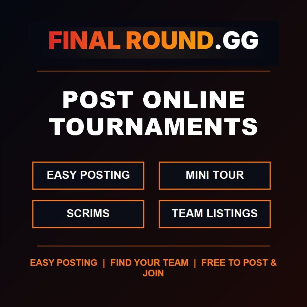 post online tournaments FinalRound.gg easy posting mini tour scrim
